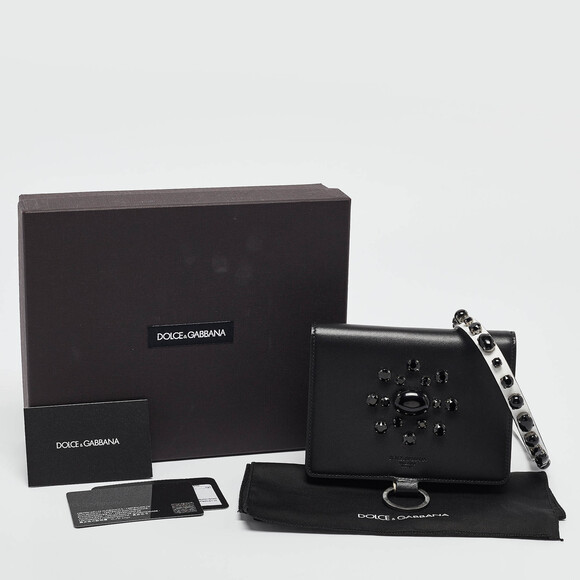 Dolce & Gabbana Black Leather Crystal #164457D67B - Picture 8 of 9